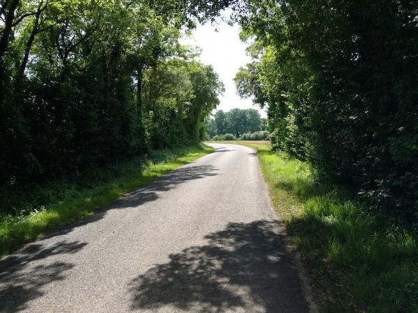 quiet country lanes around Villemorin