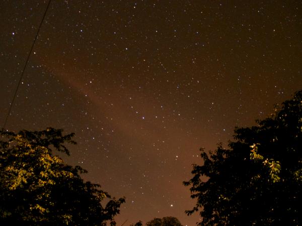 night sky in the garden, August 2014